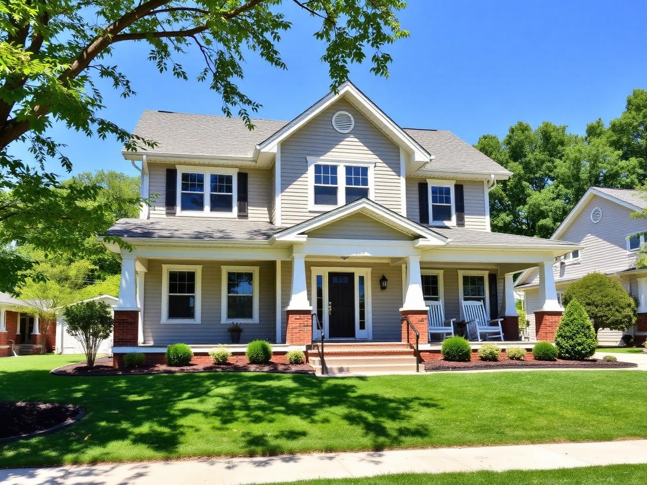 Beautifully renovated craftsman home exterior in Dayton, Ohio